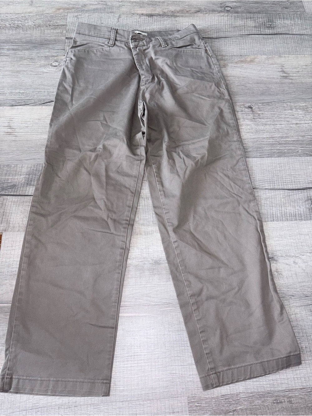 Lee At The Waist Women Wide Leg Casual Pants Sz 10 petite Basic Minimalist
